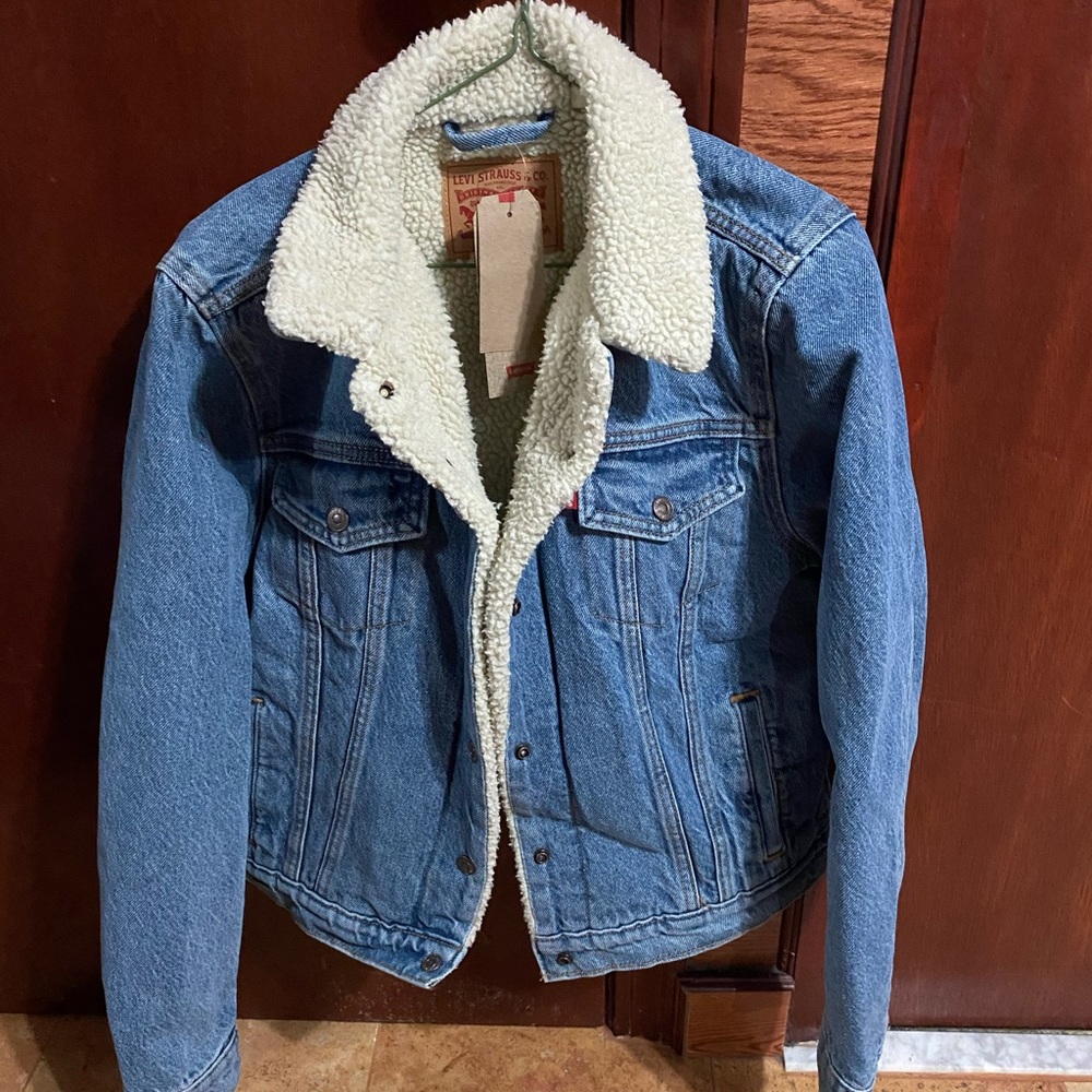 sherpa lined denim jacket